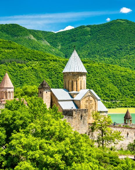 Ananuri Fortress complex located in Georgia
