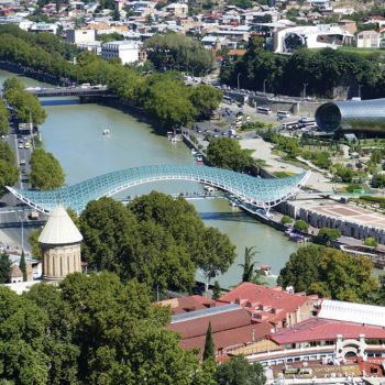 Bridge of Peace in Tbilisi, Georgia